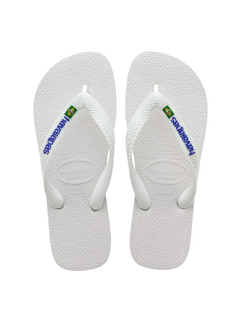 HAVAIANAS BRASIL LOGO Klapki  biały - Buty uniseks