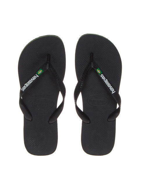 HAVAIANAS BRASIL LOGO Klapki  czarny czarny - Buty uniseks