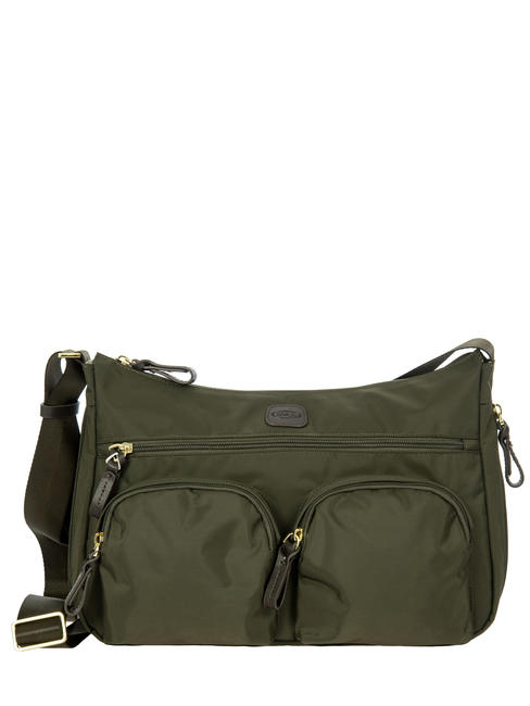 BRIC’S X-BAG Torba na ramię, rozszerzalna oliwka/jeżyna - Torby damskie