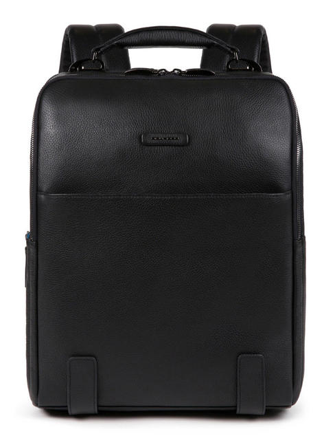PIQUADRO MODUS SPECIAL Plecak skórzany na laptopa 15,6"  Czarny - Plecaki na laptopa do pracy