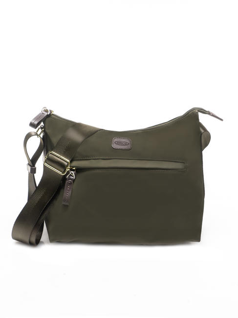 BRIC’S X-BAG S Torba na ramię  oliwka/jeżyna - Torby damskie