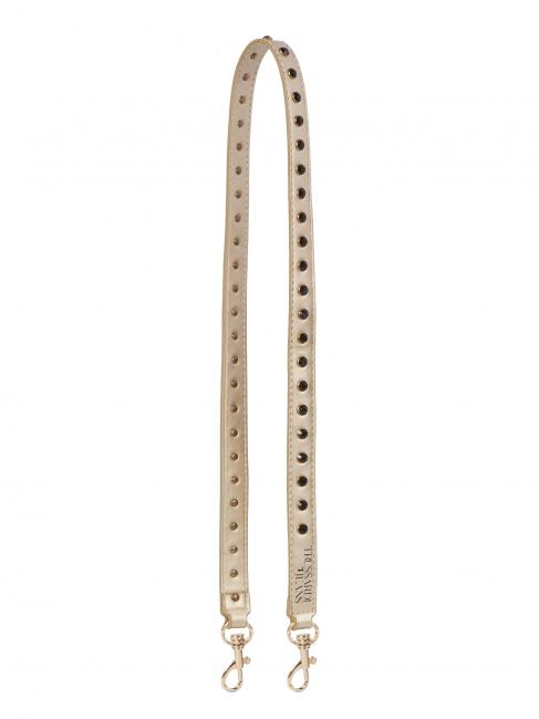 TRUSSARDI Tracolla per borsa con borchie strass  złoto - Akcesoria do toreb