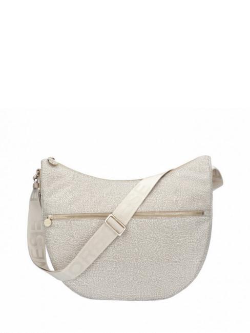 BORBONESE LUNA BAG MEDIUM Torba na ramię piasek - Torby damskie