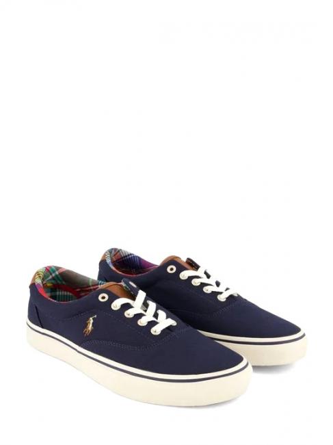 RALPH LAUREN KEATON PONY Trampki płócienne marynarka wojenna myśliwego/madras - Buty damskie