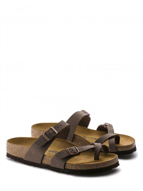 BIRKENSTOCK MAYARI Sandały typu japonki z nubuku mokka - Buty uniseks