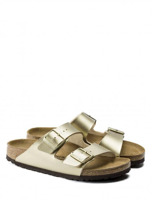 BIRKENSTOCK ARIZONA BIRKO-FLOR Sandał-kapcik złoto - Buty damskie