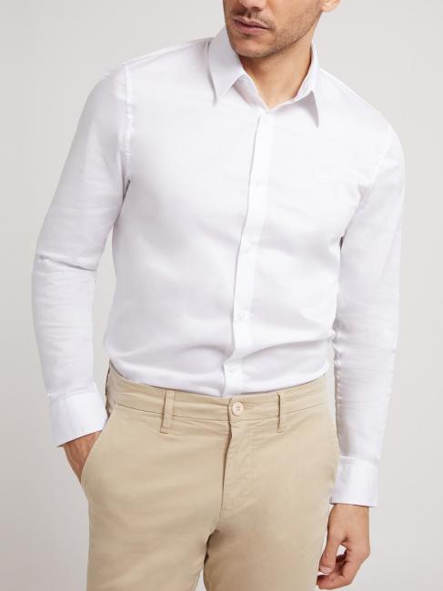 GUESS SUNSET sunset camicia manica lunga Stretch cotton shirt czysto biały - Koszule męskie