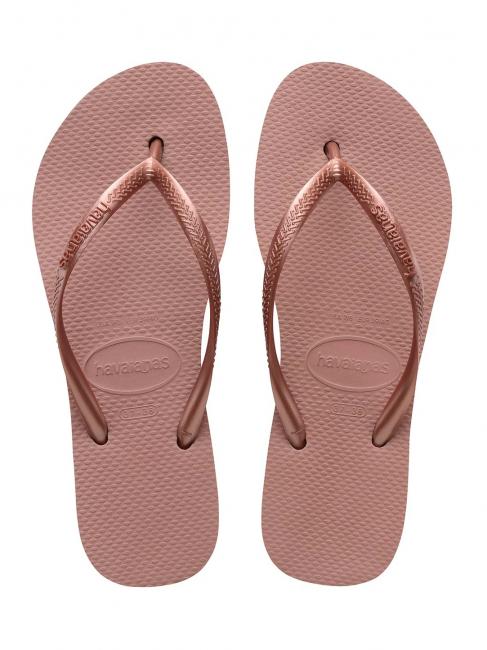 HAVAIANAS SLIM FLATFORM Klapki damskie SLIM FLATFORM KROKUSY/RÓŻE - Buty damskie