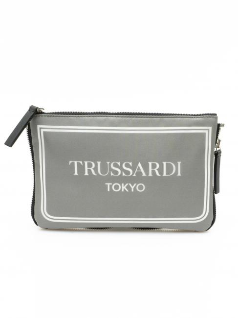 TRUSSARDI CITY POCKET Sprzęgło ręczne szarość tokijska - Torby damskie
