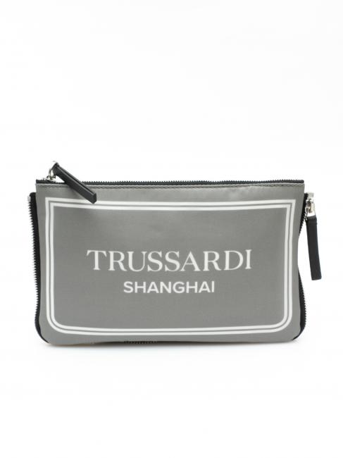 TRUSSARDI CITY POCKET Sprzęgło ręczne szanghajski szary - Torby damskie