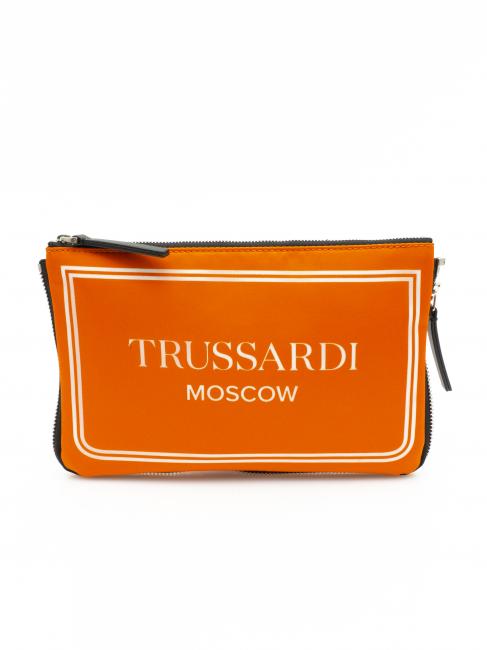 TRUSSARDI CITY POCKET Sprzęgło ręczne moskiewska pomarańcza - Torby damskie