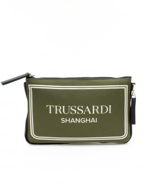 TRUSSARDI CITY POCKET Sprzęgło ręczne Szanghajski zielony - Torby damskie