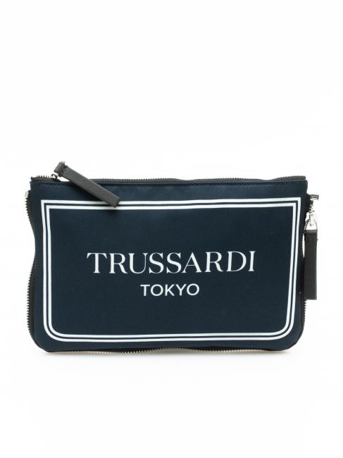 TRUSSARDI CITY POCKET Sprzęgło ręczne niebieski tokio - Torby damskie