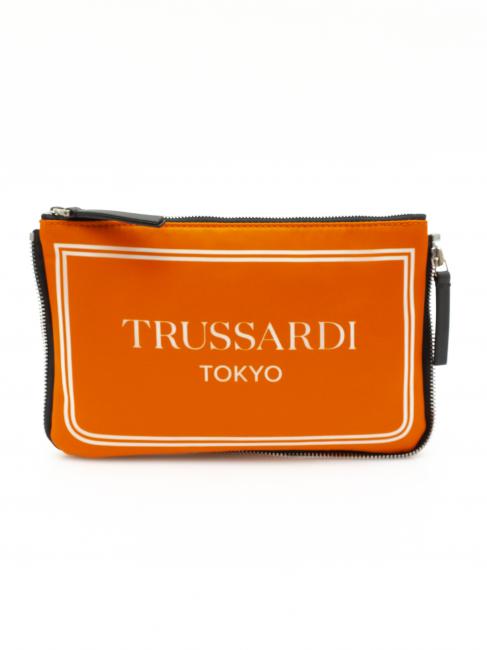 TRUSSARDI CITY POCKET Sprzęgło ręczne pomarańczowy tokijski - Torby damskie