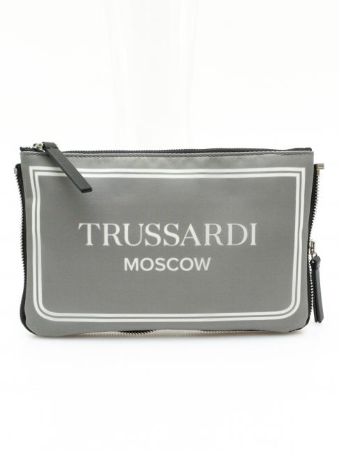TRUSSARDI CITY POCKET Sprzęgło ręczne moskiewska szarość - Torby damskie