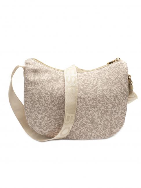 BORBONESE LUNA BAG SMALL ECO LINE Torba na ramię piasek - Torby damskie