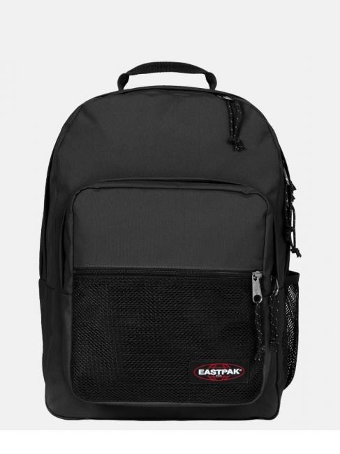 EASTPAK PINNACLE PINZIP Plecak z uchwytem na butelkę z wodą i uchwytem na laptopa 15" CZARNY - Plecaki szkolne i rekreacyjne