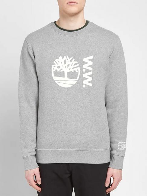 TIMBERLAND WW SWEAT Bluza z okrągłym dekoltem średni szary wrzos - Bluzy męskie