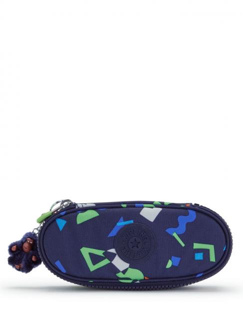 KIPLING DUOBOX Średni piórnik geo mix ciemny - Piórniki i akcesoria