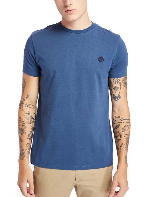 TIMBERLAND SS DUNRIVER CREW Koszulka bawełniana ciemny denim - Koszulki męskie