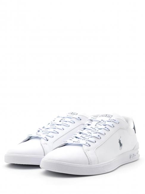 RALPH LAUREN HERITAGE COURT II NAPPA Skórzane trampki męskie biały/granatowy newport pp - Buty męskie