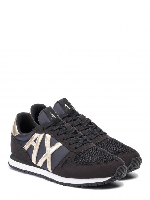 ARMANI EXCHANGE sneaker Adidasy czarny/jasnozłoty - Buty damskie