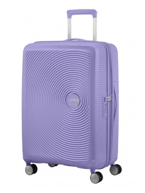AMERICAN TOURISTER SOUNDBOX SPINNER Wózek średni, rozszerzalny lawenda - Wózki twarde