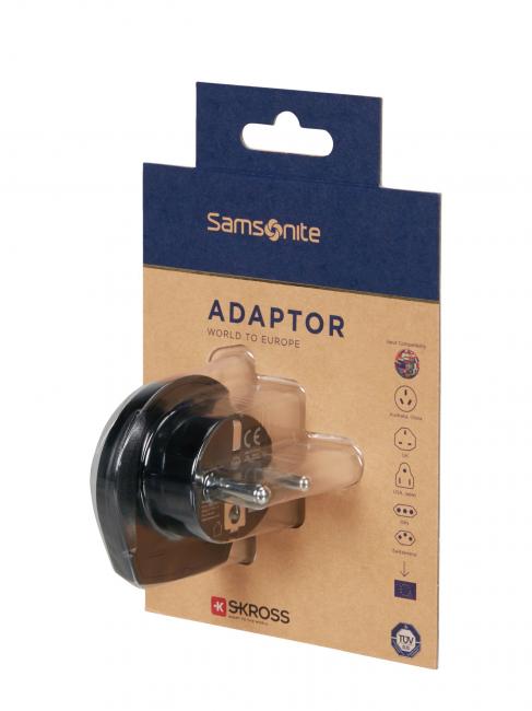 SAMSONITE GLOBAL TRAVEL  Świat - Europa Adapter do gniazdka elektrycznego CZARNY - Akcesoria podróżne