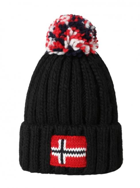 NAPAPIJRI k semiury 5 cappello Ponpon hat czarny 041 - Czapki dziecięce