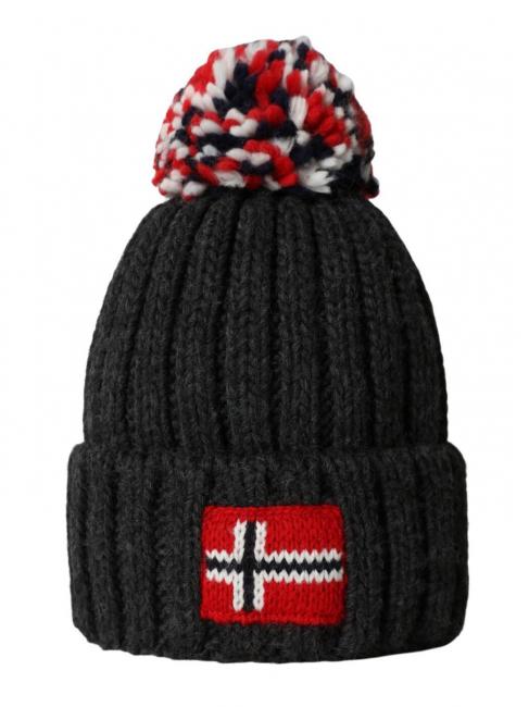 NAPAPIJRI k semiury 5 cappello Ponpon hat ciemnoszary melanż - Czapki dziecięce