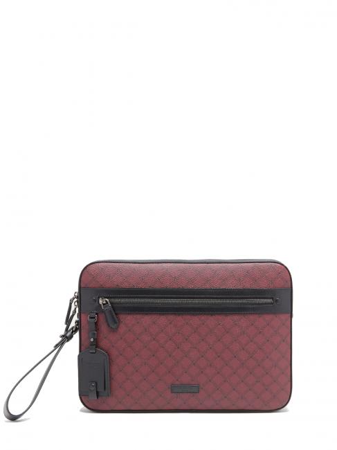 TRUSSARDI MONOGRAM Sprzęgło z mankietem czerwony/czarny - Torby damskie