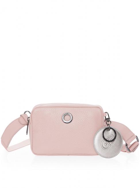 MANDARINA DUCK MELLOW Wielofunkcyjna skórzana mini torba RÓŻOWY ŚWIT - Torby damskie