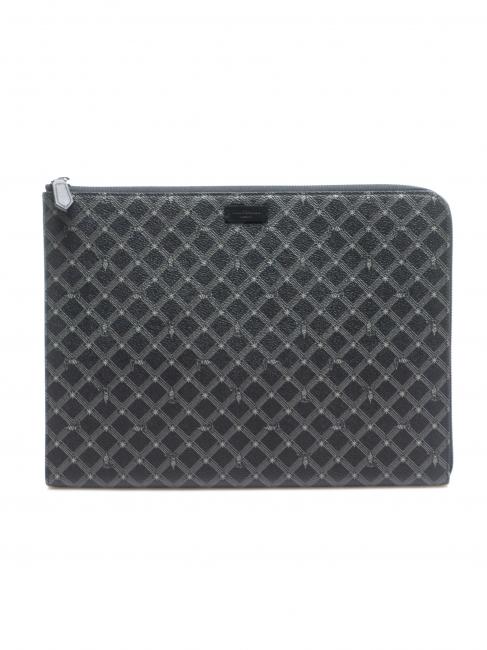 TRUSSARDI MONOGRAM ARCHITETTONICO Torba podróżna czarnywiele - Uchwyt i organizer na tablet