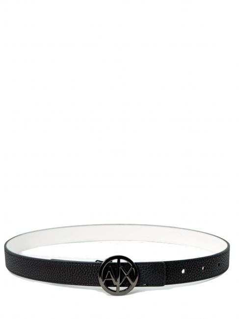 ARMANI EXCHANGE CINTURA REVERSIBILE  czarno/biały - Paski