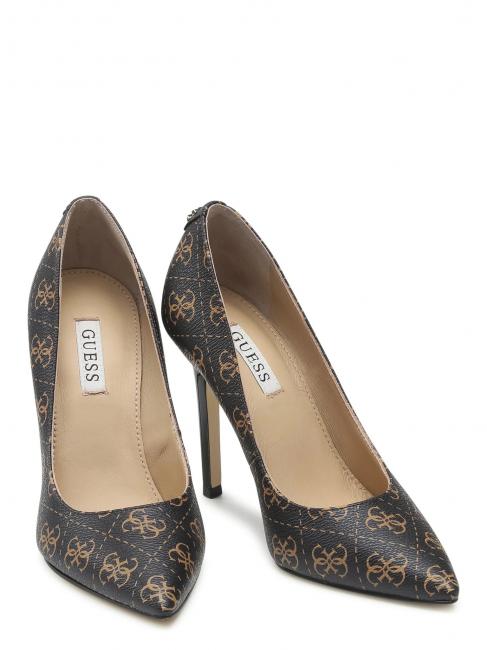 GUESS GAVI 11 Wysoki dekolt brązowa ochra - Buty damskie