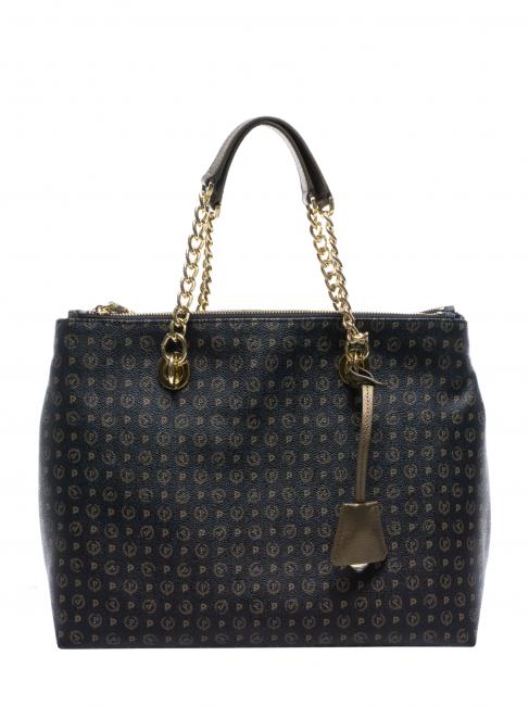 POLLINI HERITAGE  Torba na ramię czarny brąz - Torby damskie