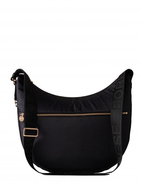 BORBONESE LUNA BAG MEDIUM Torba na ramię ciemny czarny - Torby damskie