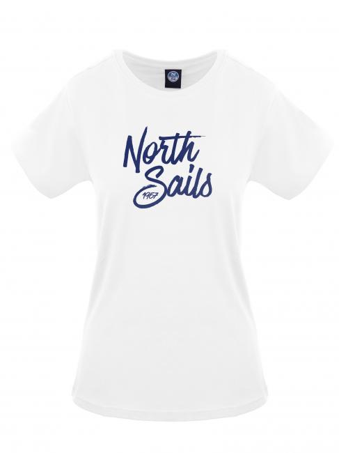 NORTH SAILS 1967 LOGO Koszulka bawełniana biały - Koszulki i topy damskie