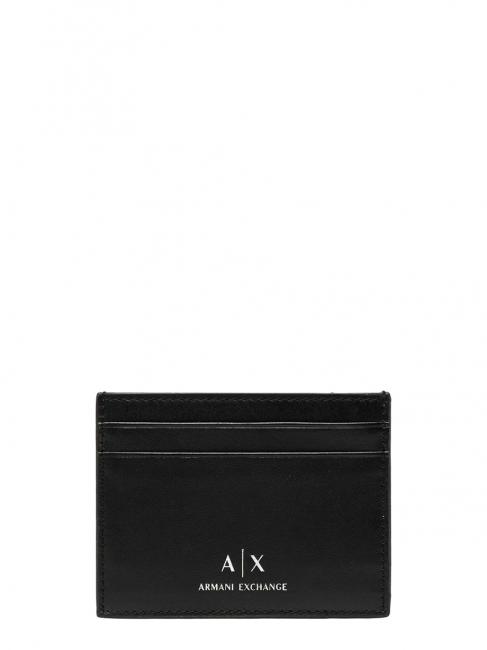 ARMANI EXCHANGE PORTACARD W skórze Czarny - Brelok