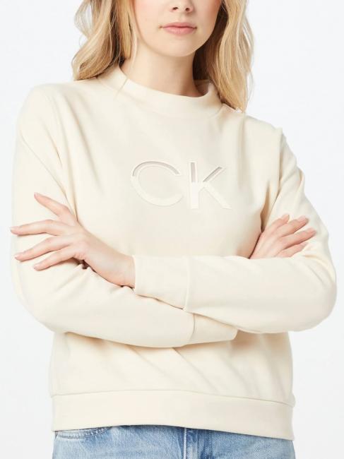 CALVIN KLEIN MESH LOGO Podkoszulek  muślin - Bluzy damskie
