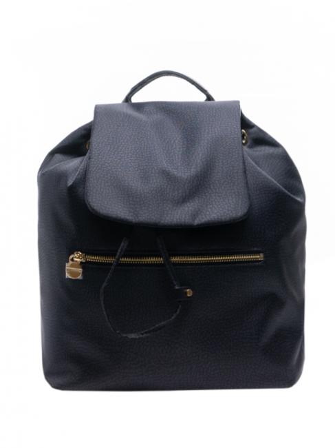 BORBONESE MEDIUM ECO LINE Plecak ciemny czarny - Torby damskie