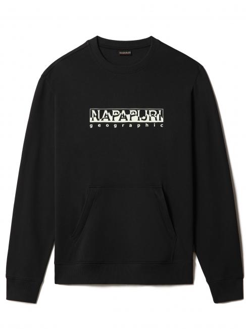 NAPAPIJRI B-SELLA Bluza bawełniana z okrągłym dekoltem czarny 041 - Bluzy męskie