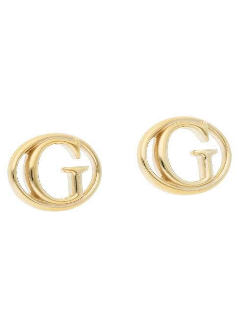 GUESS G LOGO STUDS Kolczyki żółte złoto - Kolczyki