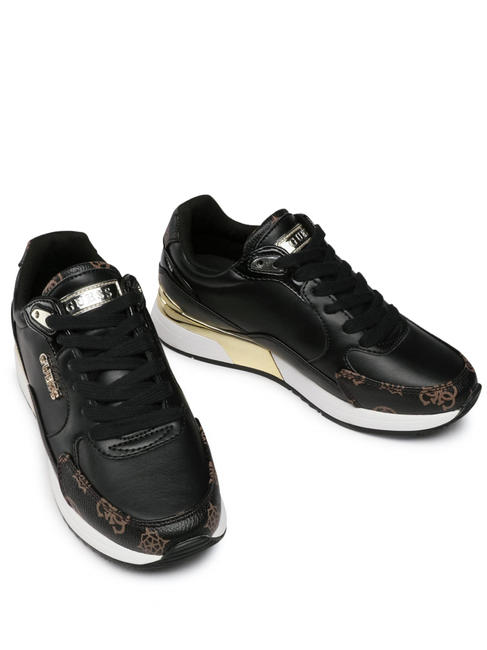 GUESS MOXEA Trampki damskie CZARNOBRĄZOWY - Buty damskie