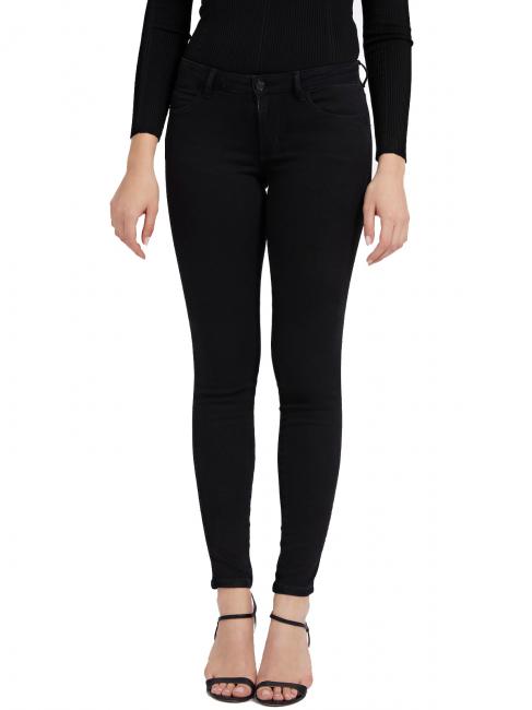 GUESS CURVE X Elastyczne obcisłe jeansy  Carrie czarna - Jeansy damskie