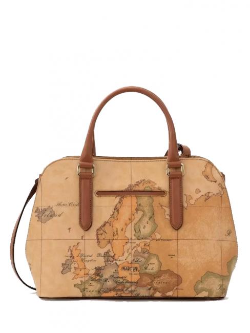 ALVIERO MARTINI PRIMA CLASSE GEO CLASSIC Torba 3-kieszeniowa z paskiem na ramię NATURALNY - Torby damskie
