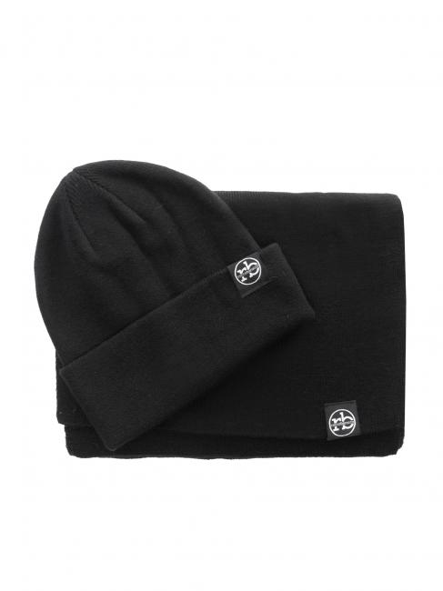 ROCCOBAROCCO Set sciarpa e berretto beanie  czarny - Szaliki