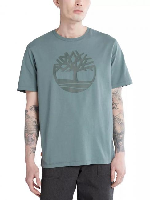 TIMBERLAND KBEC RIVER Koszulka z krótkim rękawem balsam zielony - Koszulki męskie