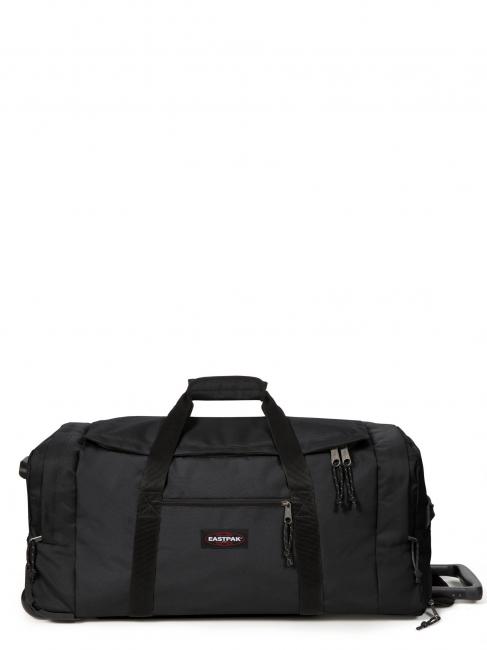 EASTPAK LEATHERFACE M + Średniej wielkości torba podróżna na kółkach CZARNY - Wózki półsztywne
