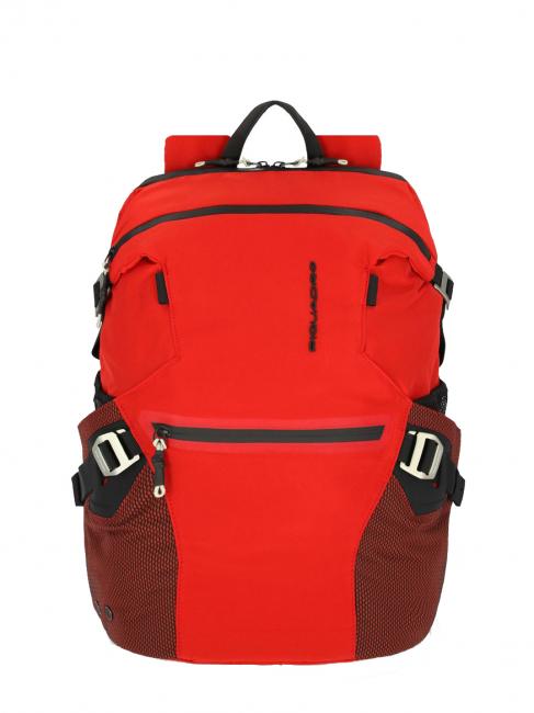 PIQUADRO MODULAR Plecak na laptopa 15,6" CZERWONY - Plecaki na laptopa do pracy